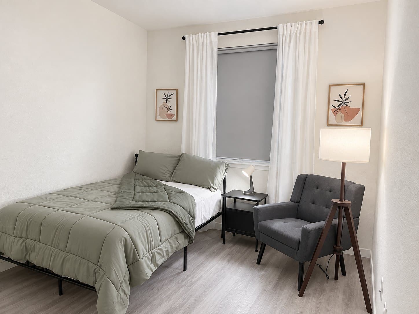 Well-appointed resident bedroom