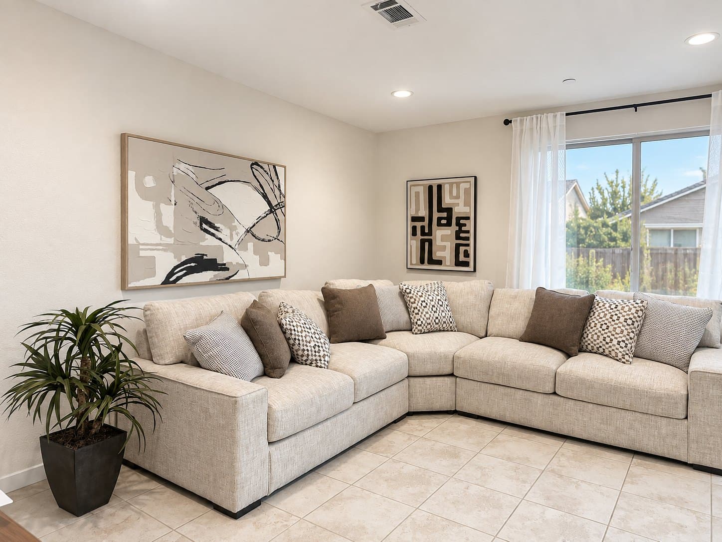 The warm, comfortable living room at Tahanan Care Home